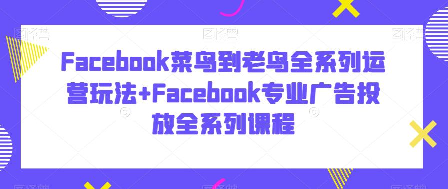 FACEBOOK菜鸟到老鸟全系列运营玩法 FACEBOOK专业广告投放全系列课程 FACEBOOK菜鸟到老鸟全系列运营玩法 FACEBOOK专业广告投放全系列课程