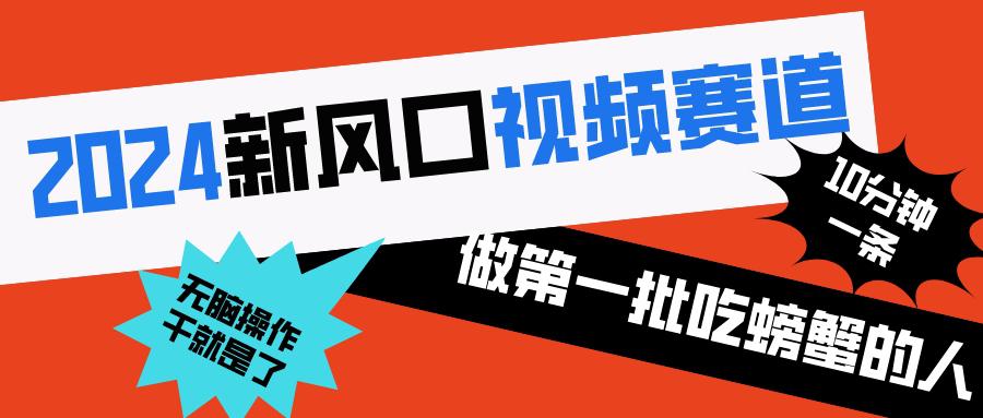 2024新风口视频赛道 做第一批吃螃蟹的人 10分钟一条原创视频 小白无脑操作1-阿灿学库