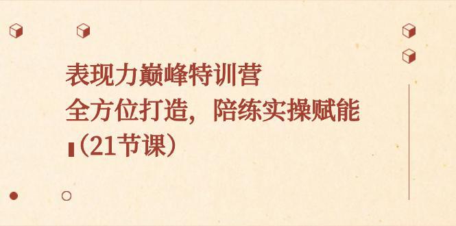 表现力巅峰特训课程，全方位打造，焕发个人魅力，陪练实操赋能（21节课）-阿灿学库