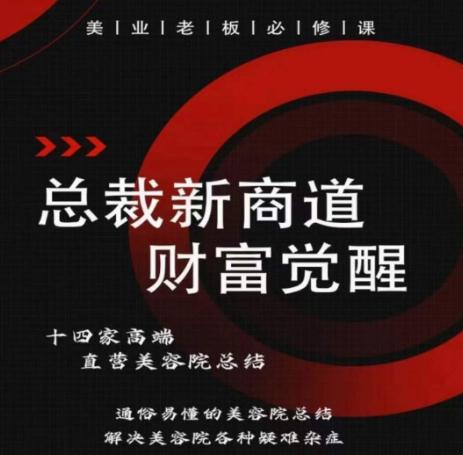 总裁新商道(美业老板必修课),通俗易懂的美容院总结,解决美容院各种疑难杂症 -1 总裁新商道(美业老板必修课),通俗易懂的美容院总结,解决美容院各种疑难杂症 -1