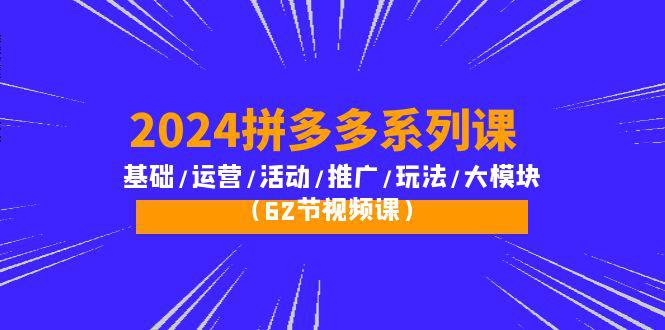 2024拼多多超级玩法课：流量底层逻辑/店铺定位/高转化布局/强付费/起爆玩法-阿灿学库