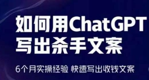 轻松用CHATGPT写出杀手文案,6个月实操经验,快速写出收钱文案 -1 轻松用CHATGPT写出杀手文案,6个月实操经验,快速写出收钱文案 -1