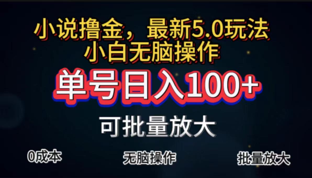 全自动小说撸金，单号日入100+小白轻松上手，无脑操作-阿灿学库