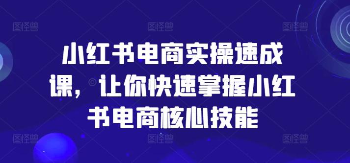 小红书电商实操速成课,让你快速掌握小红书电商核心技能 -1 小红书电商实操速成课,让你快速掌握小红书电商核心技能 -1