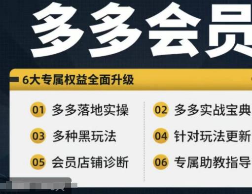 拼多多会员,拼多多实战宝典+实战落地实操,从新手到高阶内容全面覆盖 -1 拼多多会员,拼多多实战宝典+实战落地实操,从新手到高阶内容全面覆盖 -1