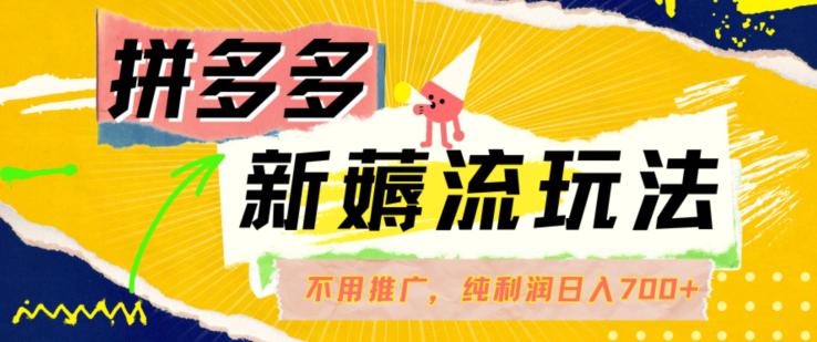 拼多多最新薅流玩法,无需开车推广,纯靠自然流吃饭-单纯赚50+利润,日入700+【揭秘】 -1 拼多多最新薅流玩法,无需开车推广,纯靠自然流吃饭-单纯赚50+利润,日入700+【揭秘】 -1