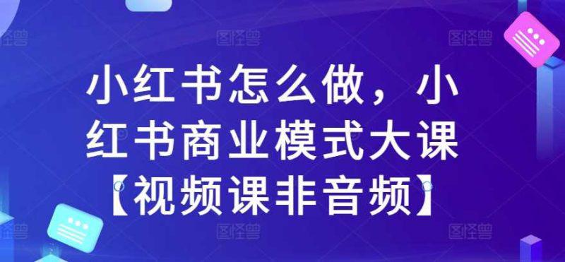 小红书怎么做，小红书商业模式大课【视频课非音频】-阿灿学库