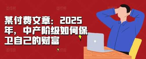 某付费文章：2025年，中产阶级如何保卫自己的财富-阿灿学库