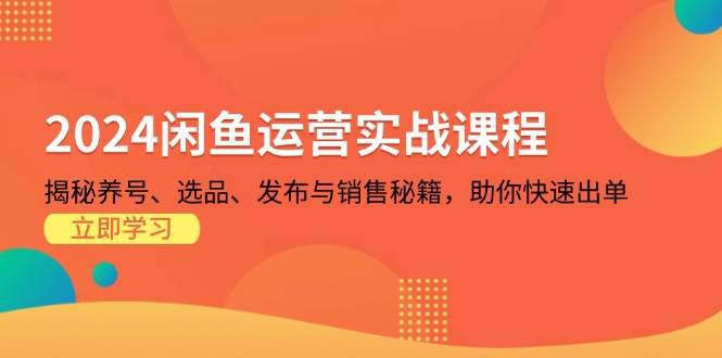 2024闲鱼运营实战课程:揭秘养号、选品、发布与销售秘籍,助你快速出单 -1 2024闲鱼运营实战课程:揭秘养号、选品、发布与销售秘籍,助你快速出单 -1