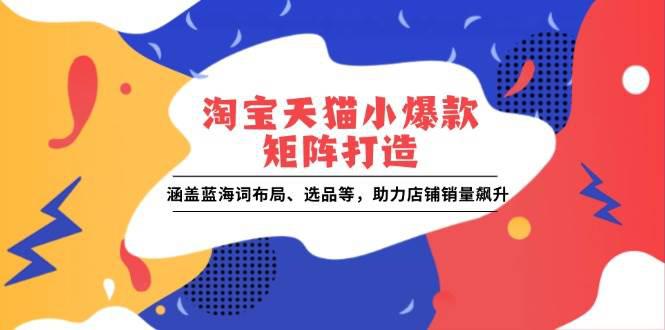 淘宝天猫小爆款矩阵打造：涵盖蓝海词布局、选品等，助力店铺销量飙升-阿灿学库