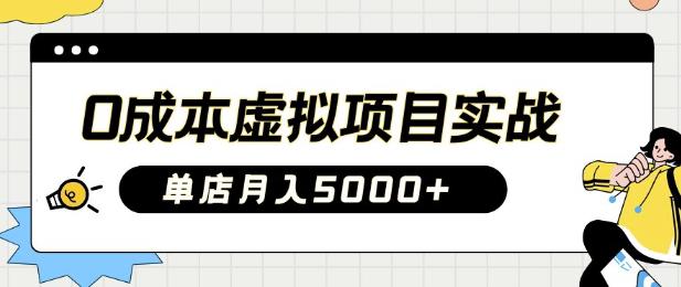0成本虚拟项目实战手把手教你落地，单店月入5K-阿灿学库