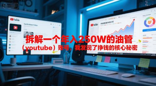 付费文章:拆解一个年入250W的油管(youtube)账号,我发现了挣钱的核心秘密 -1 付费文章:拆解一个年入250W的油管(youtube)账号,我发现了挣钱的核心秘密 -1