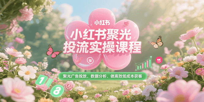小红书聚光投流实操课程,聚光广告投放、数据分析、做高效低成本获客 -1 小红书聚光投流实操课程,聚光广告投放、数据分析、做高效低成本获客 -1