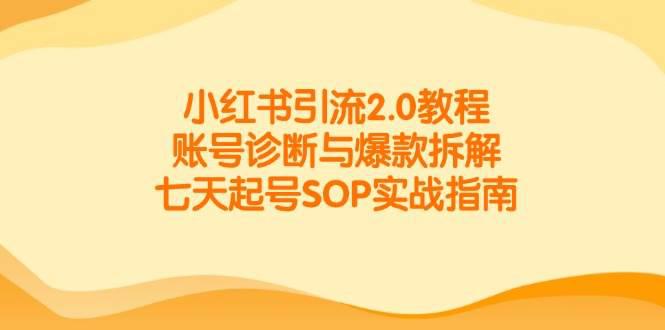 小红书引流2.0教程,账号诊断与爆款拆解,七天起号SOP实战指南 -1 小红书引流2.0教程,账号诊断与爆款拆解,七天起号SOP实战指南 -1