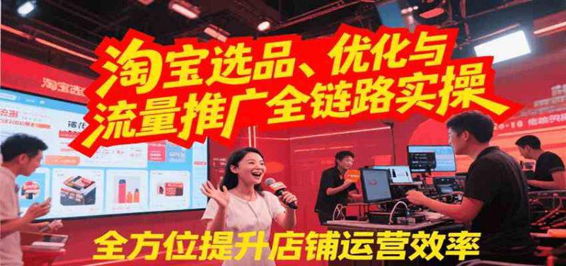 淘宝选品、优化与流量推广全链路实操,全面提升店铺运营效率 -1 淘宝选品、优化与流量推广全链路实操,全面提升店铺运营效率 -1
