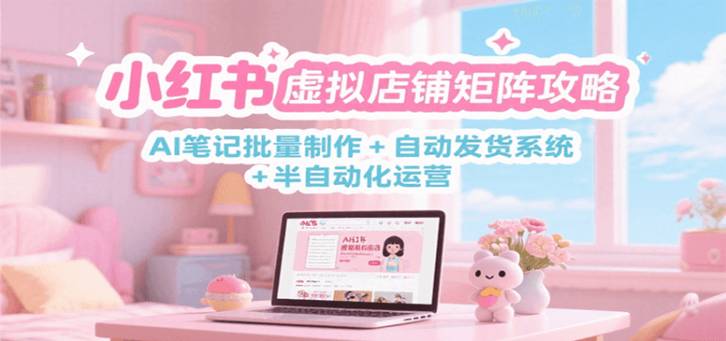 小红书虚拟店铺矩阵攻略:AI笔记批量制作 + 自动发货系统 + 半自动化运营 -1 小红书虚拟店铺矩阵攻略:AI笔记批量制作 + 自动发货系统 + 半自动化运营 -1