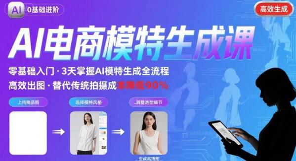 AI模特进阶课程,0基础高效生成逼真电商模特图 -1 AI模特进阶课程,0基础高效生成逼真电商模特图 -1