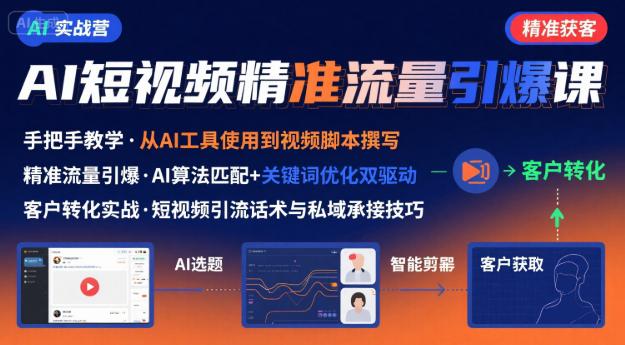 AI+短视频引爆精准客户实战营,手把手教你引爆Ai短视频精准流量 -1 AI+短视频引爆精准客户实战营,手把手教你引爆Ai短视频精准流量 -1
