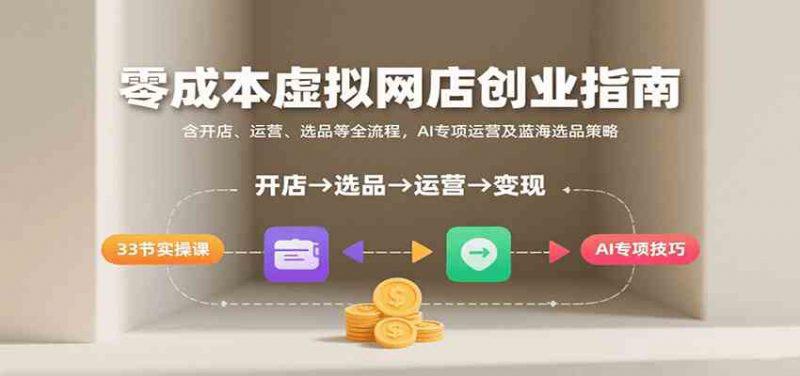 零成本虚拟网店创业指南,含开店、运营、选品等全流程, AI专项运营及蓝海选品策略 -1 零成本虚拟网店创业指南,含开店、运营、选品等全流程, AI专项运营及蓝海选品策略 -1