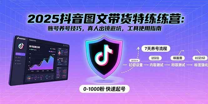 2025抖音图文带货特练营:账号养号技巧,真人出镜避坑,工具使用指南 -1 2025抖音图文带货特练营:账号养号技巧,真人出镜避坑,工具使用指南 -1