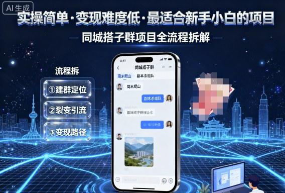 实操简单,变现难度低,最适合新手小白做的项目,每天轻松收入3张,同城搭子群项目全流程拆解 -1 实操简单,变现难度低,最适合新手小白做的项目,每天轻松收入3张,同城搭子群项目全流程拆解 -1