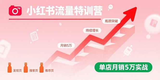 小红书流量特训营:突破流量瓶颈,实现店铺持续增长,单店月销5万实战 -1 小红书流量特训营:突破流量瓶颈,实现店铺持续增长,单店月销5万实战 -1