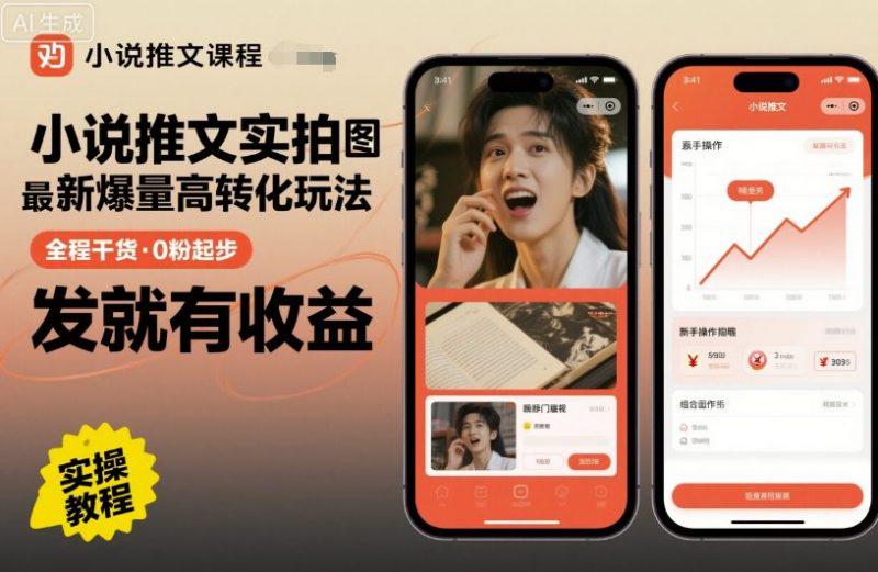 小说推文实拍双图文最新爆量高转化玩法,全程干货,0粉起步,发就有收益 -1 小说推文实拍双图文最新爆量高转化玩法,全程干货,0粉起步,发就有收益 -1