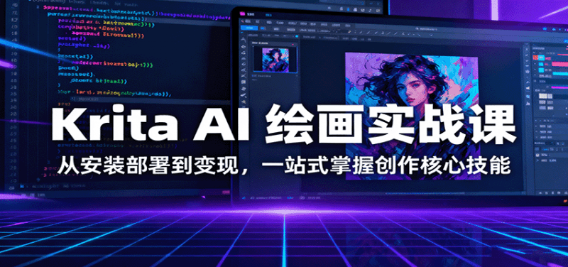 Krita AI 绘画实战课：从安装部署到变现，一站式掌握创作核心技能 -1