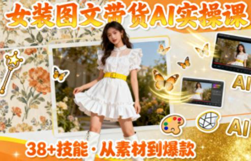 女装图文带货的AI实操课,覆盖38个实用技能,快速提升素材制作效率 -1 女装图文带货的AI实操课,覆盖38个实用技能,快速提升素材制作效率 -1