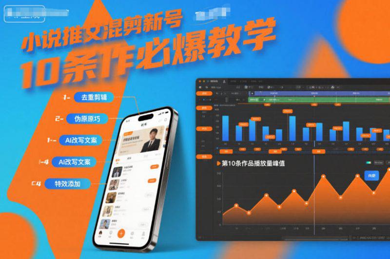 小说推文混剪新号10条必爆教学,伪原创10条作品必爆技巧 -1 小说推文混剪新号10条必爆教学,伪原创10条作品必爆技巧 -1