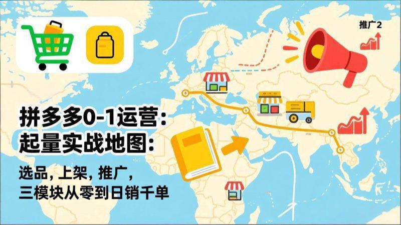 拼多多0-1运营:起量实战地图:选品,上架,推广,三模块从零到日销千单 -1 拼多多0-1运营:起量实战地图:选品,上架,推广,三模块从零到日销千单 -1