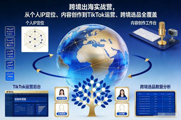 跨境出海实战营,从个人IP定位、内容创作到TikTok运营、跨境选品全覆盖 -1 跨境出海实战营,从个人IP定位、内容创作到TikTok运营、跨境选品全覆盖 -1