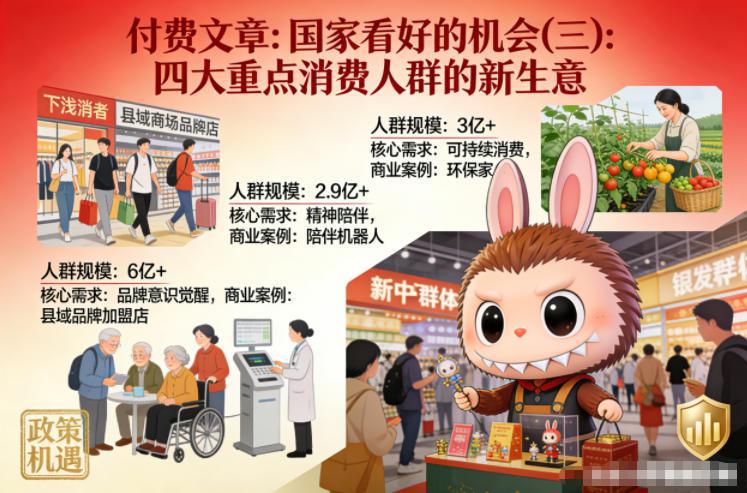 付费文章:国家看好的机会(三):四大重点消 费人群的新生意 -1 付费文章:国家看好的机会(三):四大重点消 费人群的新生意 -1