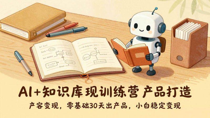AI+知识库变现训练营，产品打造、内容创作、全平台变现，零基础30天出产品，小白稳定变现 -1