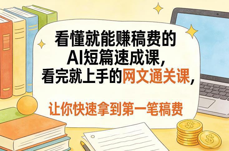 看懂就能賺稿费的AI短篇速成课,看完就上手的网文通关课,让你快速拿到第一笔稿费 -1 看懂就能賺稿费的AI短篇速成课,看完就上手的网文通关课,让你快速拿到第一笔稿费 -1
