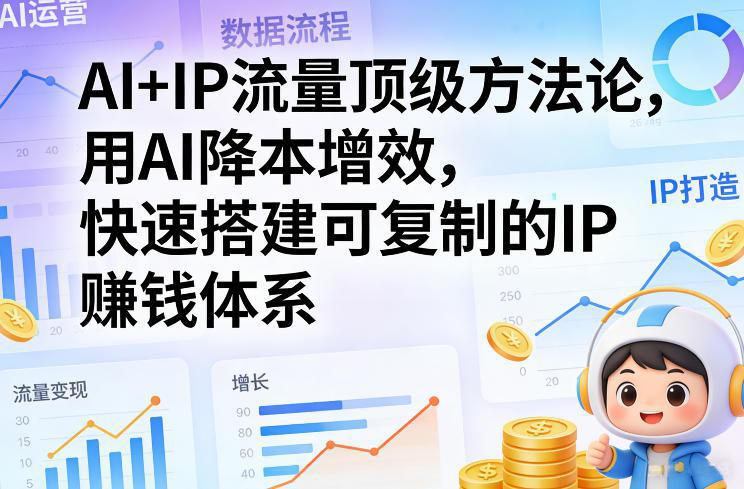 AI+IP流量顶级方法论,用AI降本增效,快速搭建可复制的IP賺钱体系 -1 AI+IP流量顶级方法论,用AI降本增效,快速搭建可复制的IP賺钱体系 -1