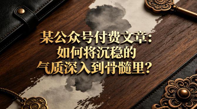 某公众号付费文章:如何将沉稳的气质深入到骨髓里? -1 某公众号付费文章:如何将沉稳的气质深入到骨髓里? -1