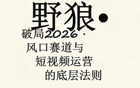 野狼团队·多平台实操运营课,覆盖AI口播、服装、好物、漫剪等热门玩法(更新4月) -1 野狼团队·多平台实操运营课,覆盖AI口播、服装、好物、漫剪等热门玩法(更新4月) -1