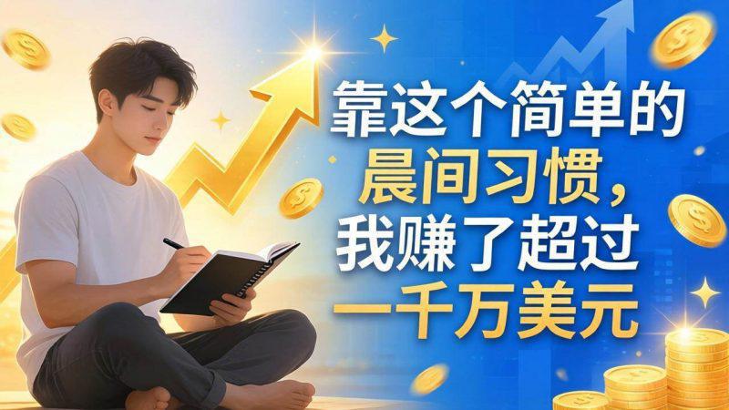 付费文章:靠这个简单的晨间习惯,我赚了超过一千万美元 -1 付费文章:靠这个简单的晨间习惯,我赚了超过一千万美元 -1