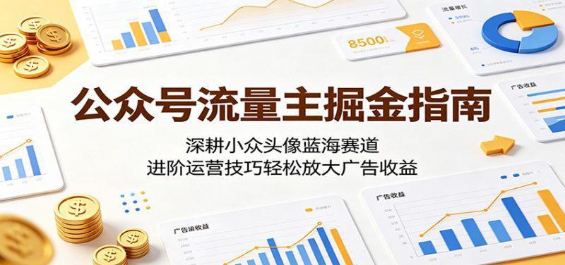 公众号流量主掘金指南:深耕小众头像蓝海赛道,进阶运营技巧轻松放大广告收益 -1 公众号流量主掘金指南:深耕小众头像蓝海赛道,进阶运营技巧轻松放大广告收益 -1