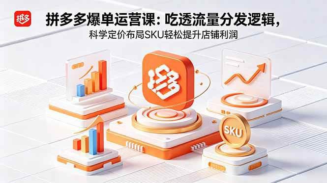 拼多多爆单运营实战课:吃透流量分发逻辑,科学定价布局SKU轻松提升店铺利润 -1 拼多多爆单运营实战课:吃透流量分发逻辑,科学定价布局SKU轻松提升店铺利润 -1