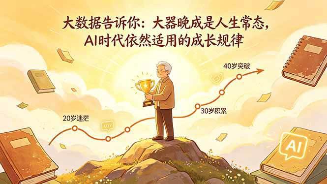 付费文章:大数据告诉你:大器晚成是人生常态,AI 时代依然适用的成长规律 -1 付费文章:大数据告诉你:大器晚成是人生常态,AI 时代依然适用的成长规律 -1