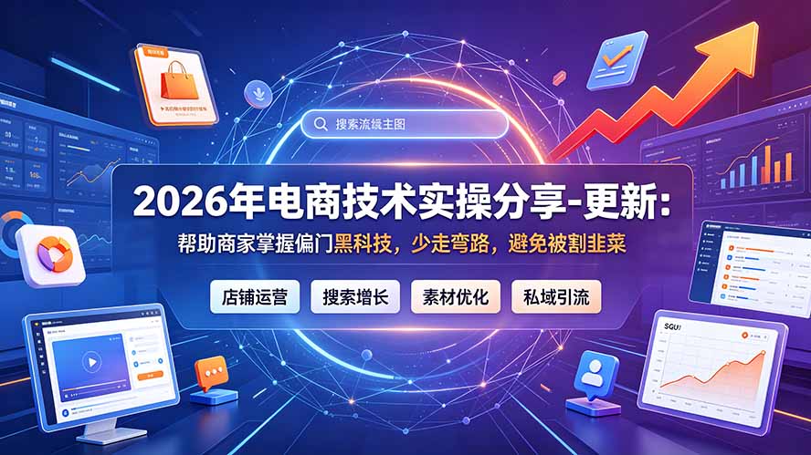 2026年电商技术实操分享-更新9月：帮助商家掌握偏门黑科技，少走弯路，避免被割韭菜-阿灿学库