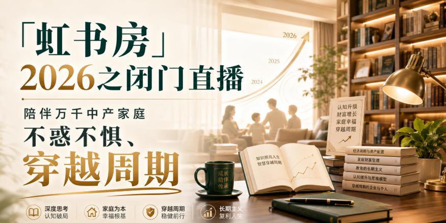 「虹书房」2026之闭门直播，陪伴万千中产家庭，不惑不惧、穿越周期-阿灿学库