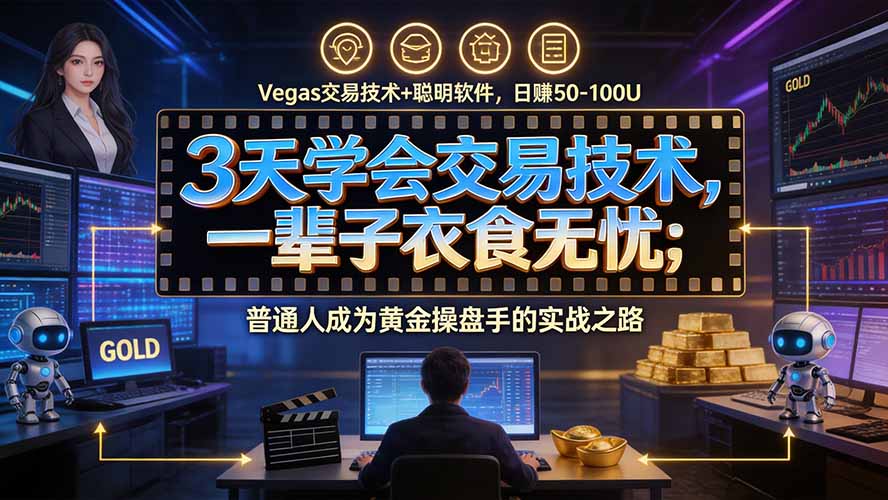 3天学会做交易,普通人快速成为操盘手” Vegas交易系统+聪明软件 , 日赚50-1000U, 长期稳定,小白轻松上手-阿灿学库
