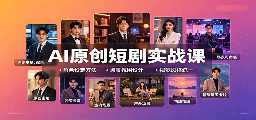 AI原创短剧实战课：从零搭建短剧创作全流程，批量产出可上线剧本-阿灿学库