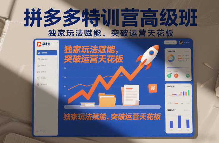 【电商运营】拼多多特训营高阶班，独家玩法赋能，突破运营天花板(更新260925)-吾图资源网