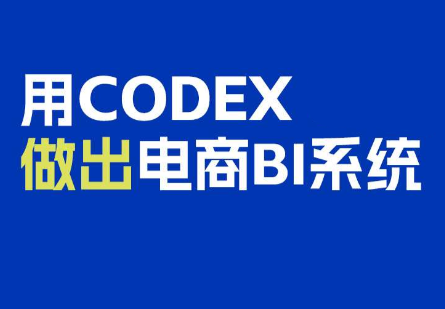 电商108将·用Codex做出电商BI系统-阿灿学库