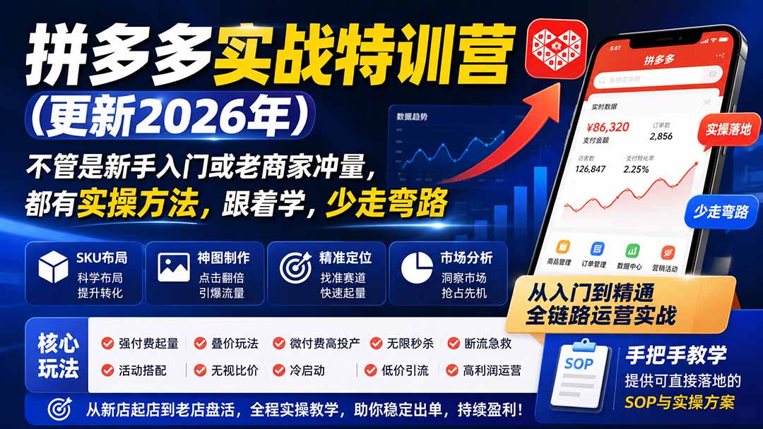 【电商运营】拼多多实战特训营(更新0911-吾图资源网