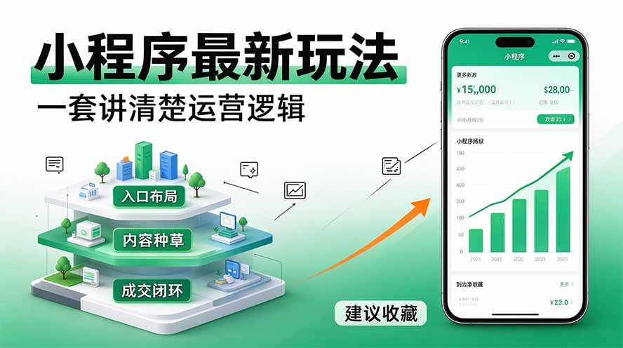 微信小程序最新玩法 四种收益来源,单日收入400+-阿灿学库